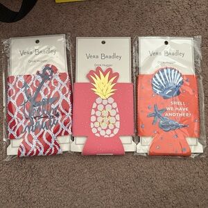 Vera Bradley Pineapple and Seashell Drink Huggers